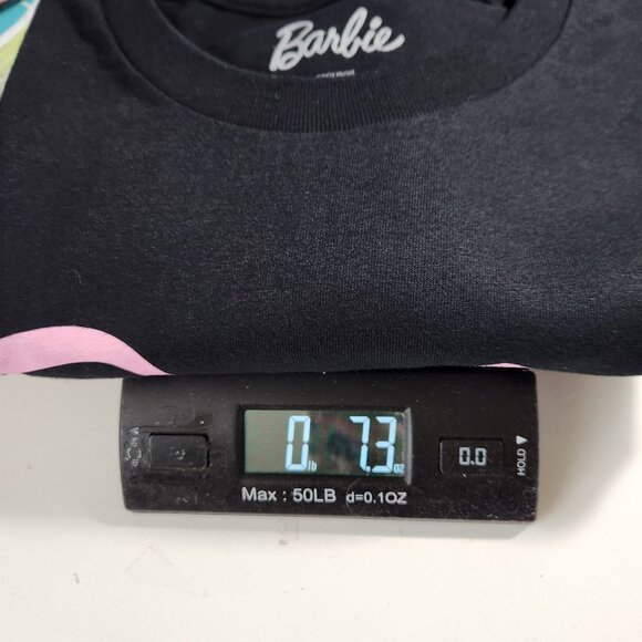 Barbie Logo Black and Pink T-Shirt XL 100% Cotton Crewneck Short Sleeve Unisex - Picture 6 of 6